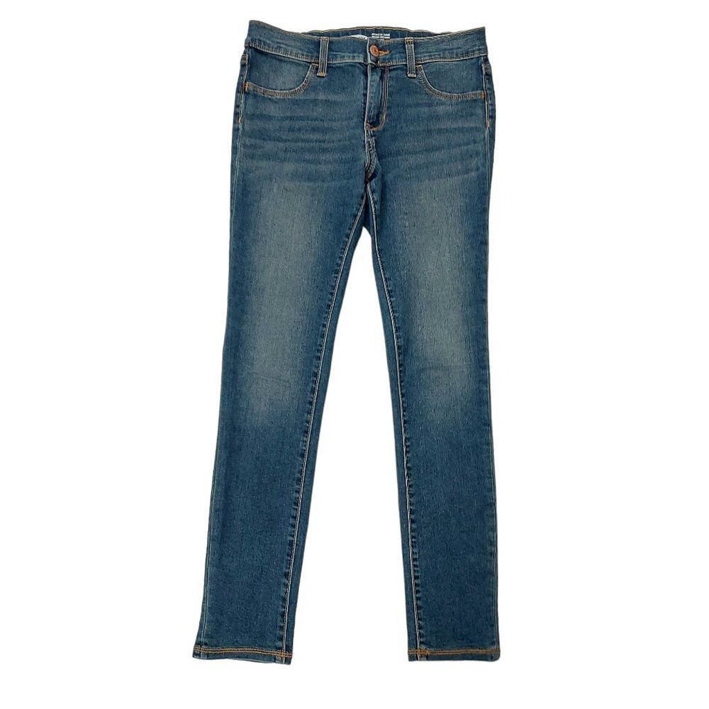 Old Navy Rockstar Super Skinny Jeggings Girls 12 Blue Stretch Adjustable Waist